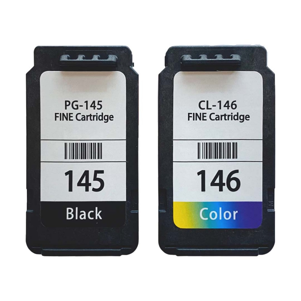 Kit Cartucho Compatível com Canon PG145 e CL146 Preto e Color 10ML