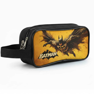 Estojo Escolar Infantil Batman Com Dois Repartimentos em Oferta na Shopee