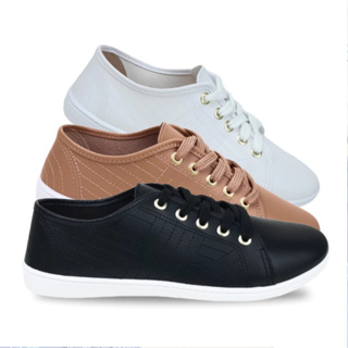 Tênis Básico Casual Branco Sapatênis Moleca Entrega Full Xpress em Oferta na Shopee