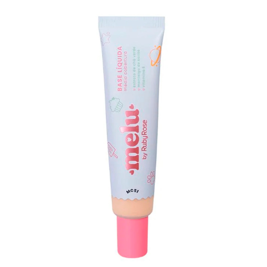 BASE PARA MAQUIAGEM LIQUIDA MELU RR8724 MC51 RUBY ROSE