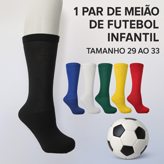 Meiao de Futebol Infantil Jogador Profissional Meia de Futebol pra Canela Tam 29 ao 33 em Oferta na Shopee