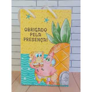 Sacolinha Surpresa Personalizada Lembrancinha Bob Esponja PEGUE E MONTE PRONTA ENTREGA em Oferta na Shopee