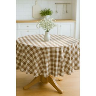 Toalha de Mesa Redonda 4 lugares Xadrez em Oferta na Shopee