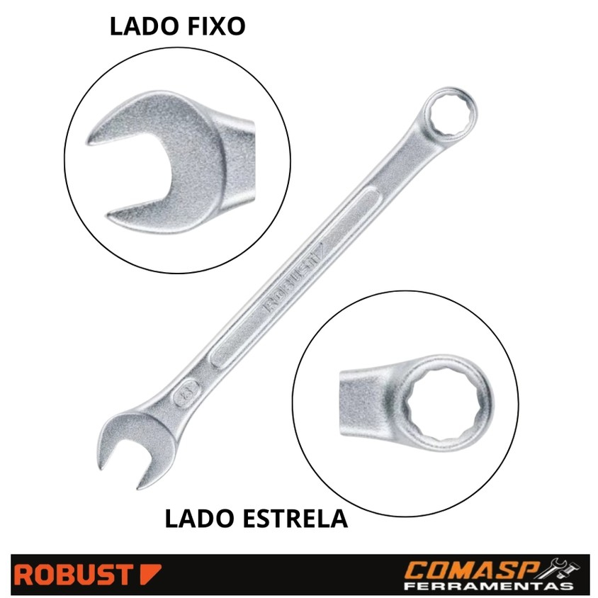 JOGO DE CHAVES COMBINADAS ROBUST 8 PEÇAS A 19 MM S09105008 · foto 2