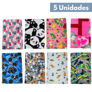 Kit 5 Toalhas Lavabo Escolar Infantil Boca e Mão Desenhos 28x45 em Oferta na Shopee