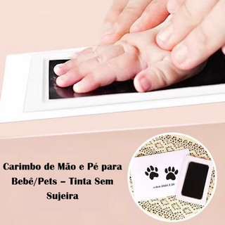 Carimbo Para Bebês e Pets Impressão de Mãozinhas, Pezinhos e Patinhas Sem Sujar Registro de Memórias