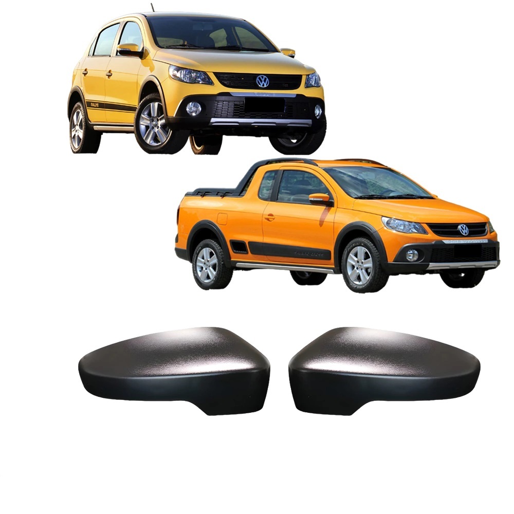 Capa Retrovisor Gol Saveiro G5 2009 2010 2011 2012 Preto Texturizado Com Furo Sem Pisca Metagal