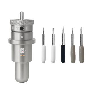 Kit Suporte Lâmina Helíaco Compatível Cameo 4,5,Pro,Plus / Portrait 3,4 / Curio 2 + Kit 5 Faca Lâmina Plotter em Oferta na Shopee