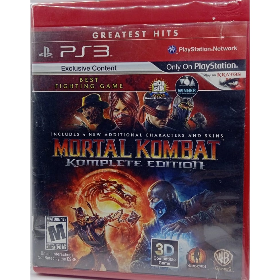 MORTAL KOMBAT KOMPLETE EDITION ( MIDIA FISICA ) PS3