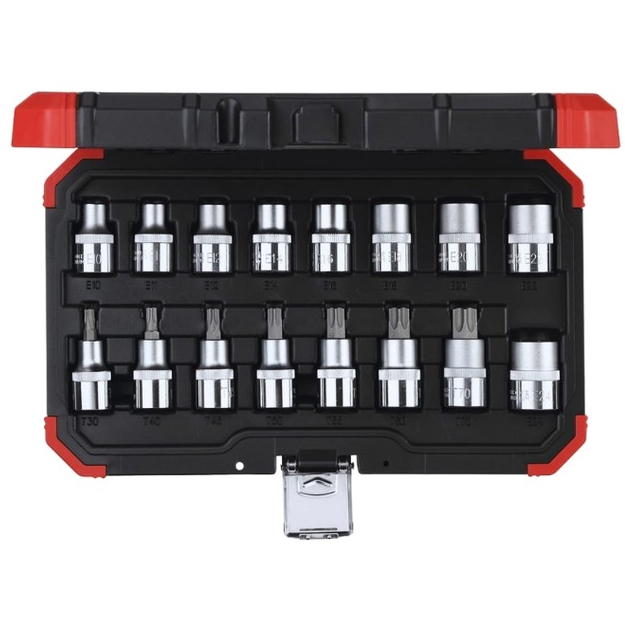 JOGO SOQUETE CHAVE TORX TX HEXALOBULAR ENCAIXE 1/2" GEDORE RED 16 PÇ R68003016