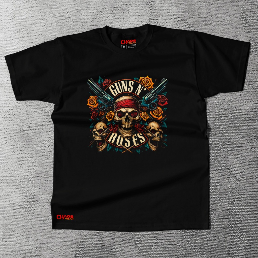 Camisa Masculina Algodão Banda de Rock GUNS N ROSES ROLLING STONES METALICA LED ZEPPELIN MOTORHEAD em Oferta na Shopee