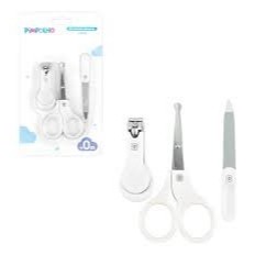 Kit Higiene Unhas Bebê 3 Peças Pimpolho Infantil Cortador Lixa e Tesoura