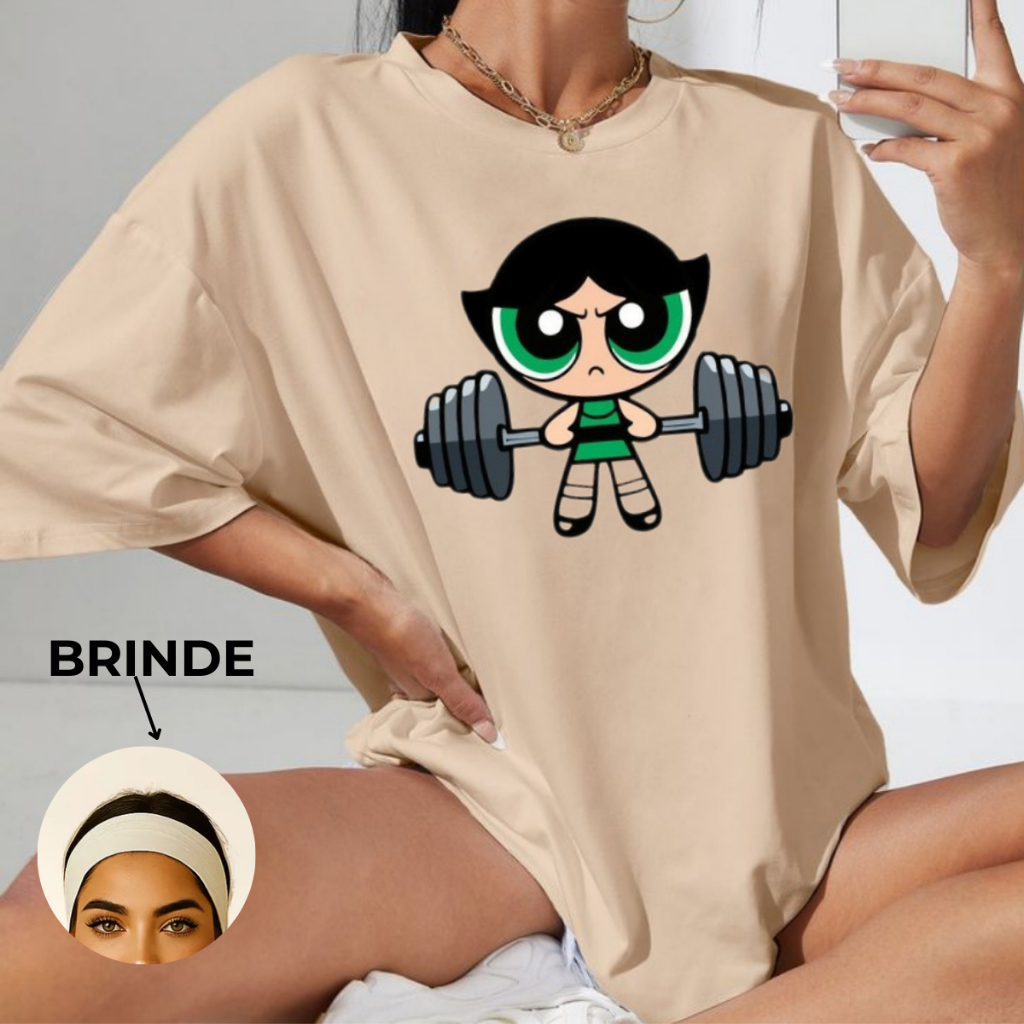 Camiseta Feminina 100% Algodão Estampada Super Poderosas Estilo Streetwear