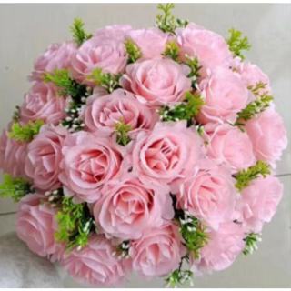 Buquê de rosas com folhagem C/24--4581 em Oferta na Shopee