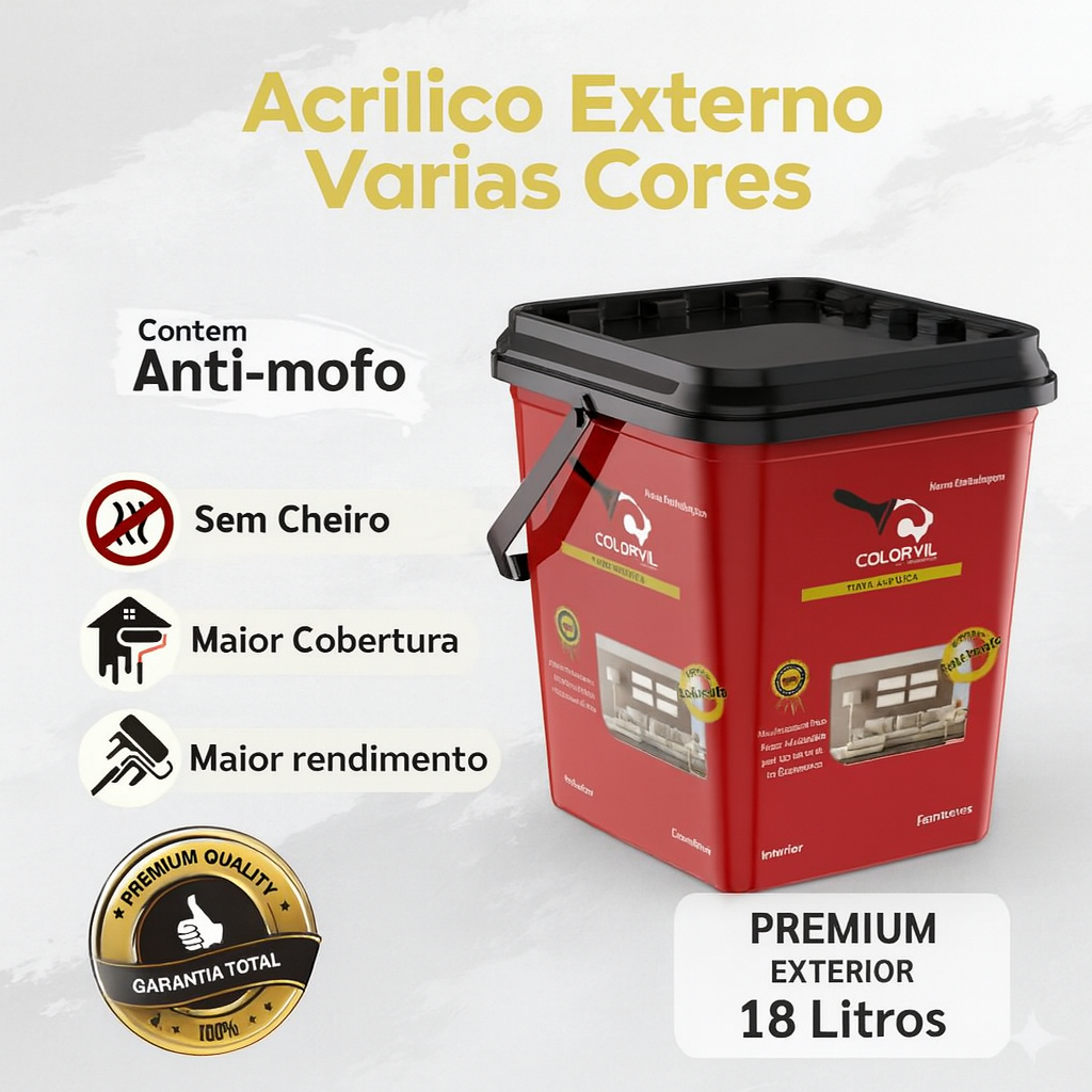 Tinta acrilica Externa 18L sem cheiro em Oferta na Shopee