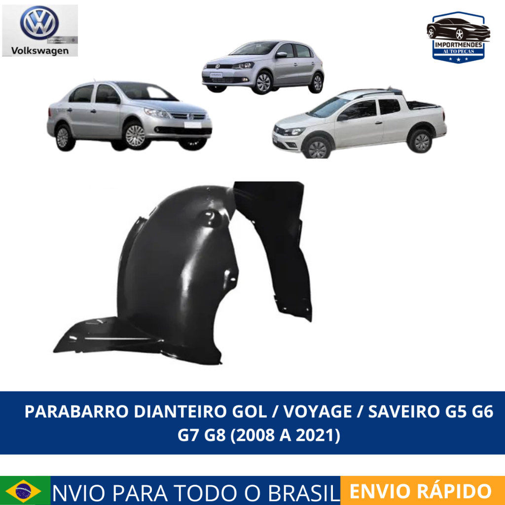 Parabarro Dianteiro Gol / Voyage / Saveiro G5 G6 G7 G8 2008 Á 2022 Fabricado em injeção plástica em Oferta na Shopee