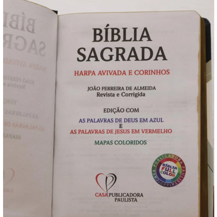Detalhes do Bíblia Sagrada Nada Será Capaz | ARC | Harpa Avivada e Corinhos | Capa Dura