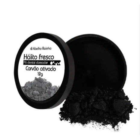 Pó Dental Hálito Fresco com Carvão Ativado 15g Abelha Rainha em Oferta na Shopee