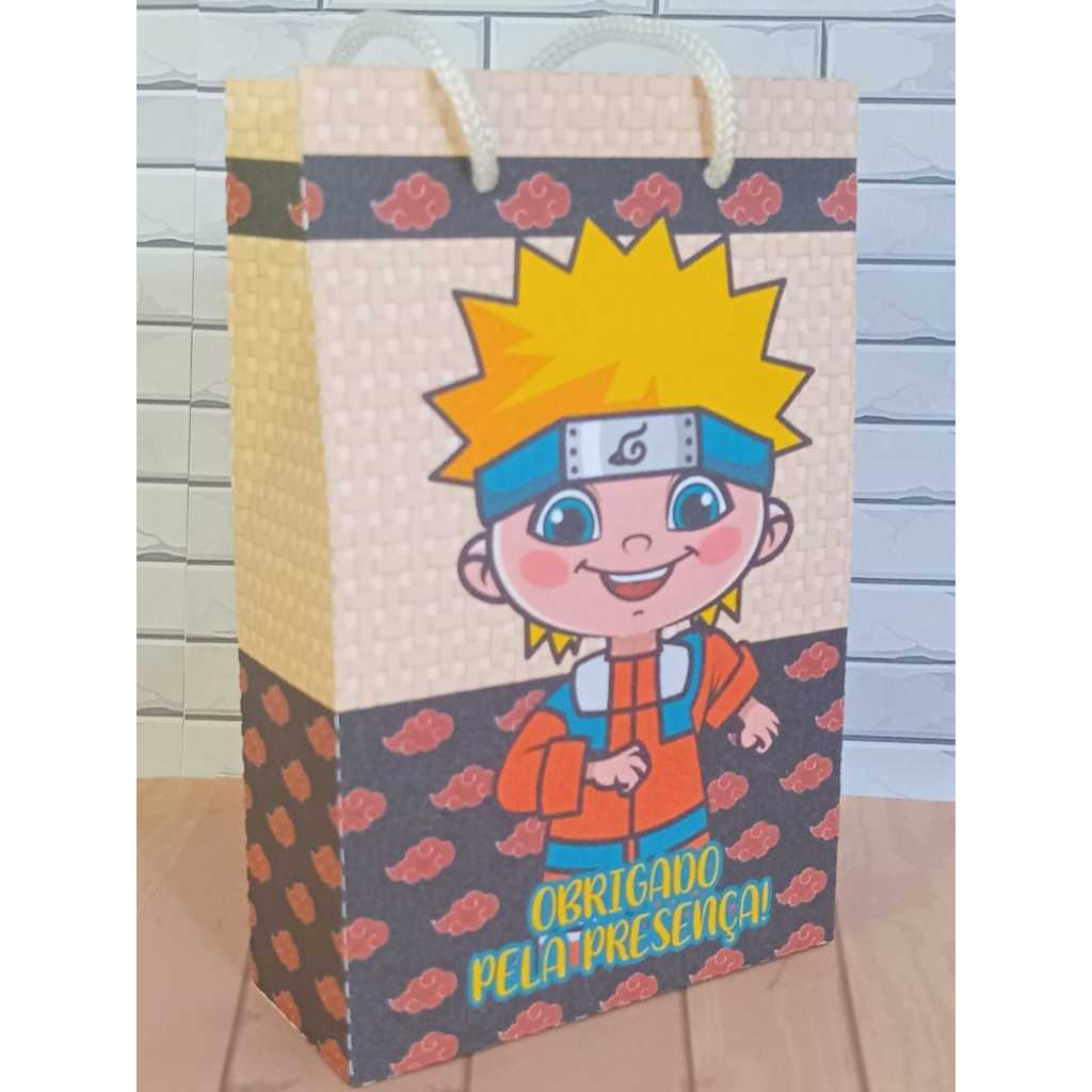 Sacolinha Surpresa Personalizada Lembrancinha Naruto PEGUE E MONTE