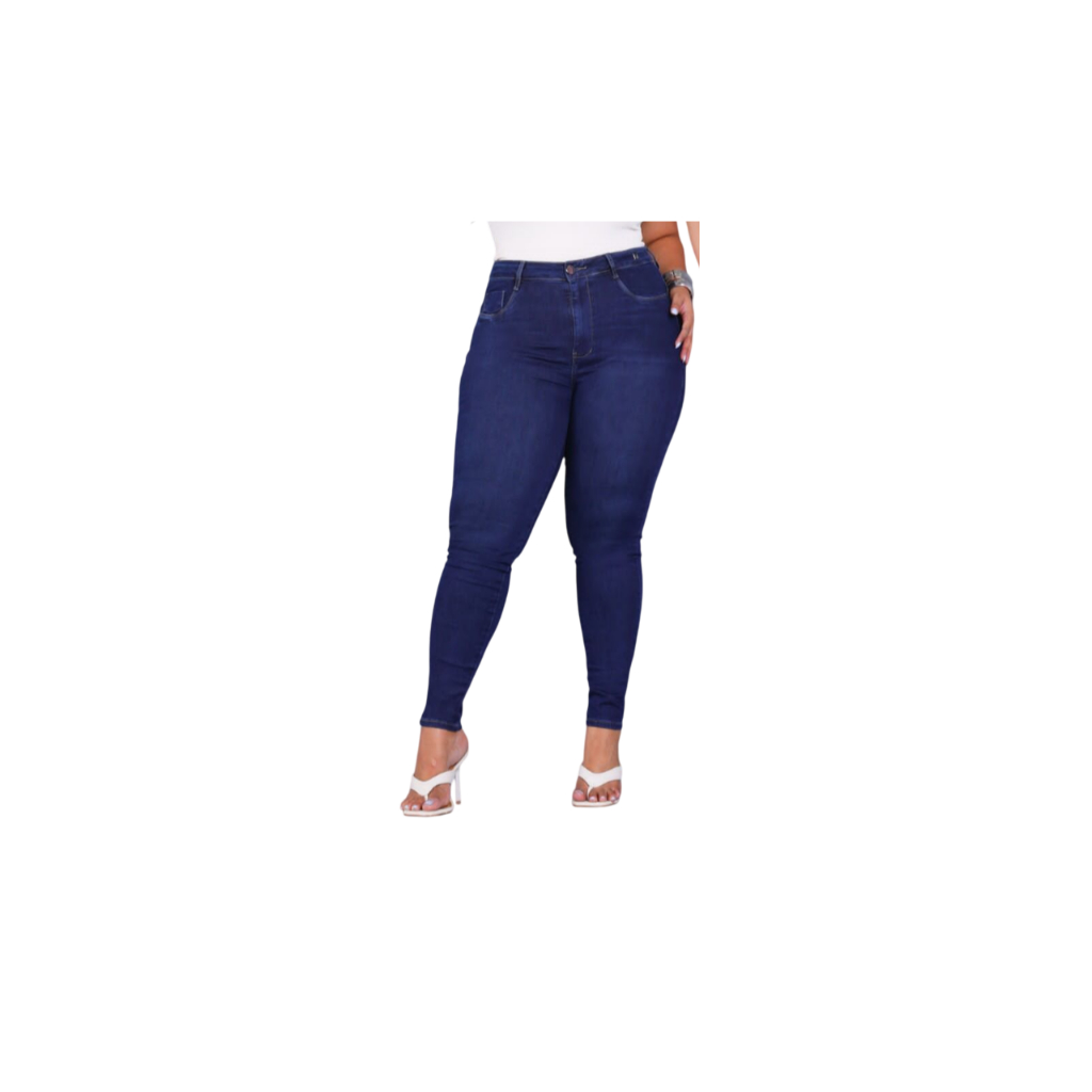 Calça Miller Plus Size Jeans Skinny Azul Escura Original