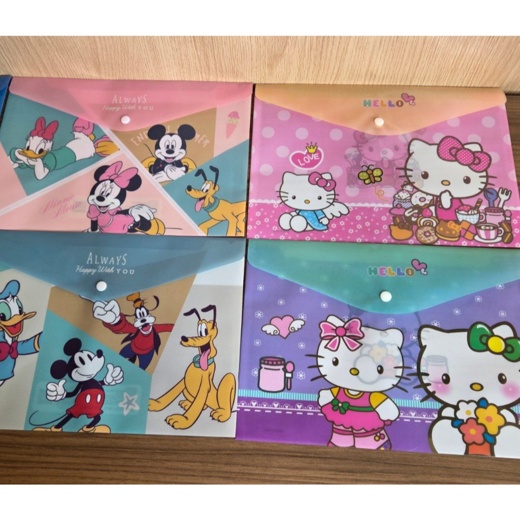 Pasta de Documentos Impermeável Stitch Papelaria Fofa  Escolar Kawaii stitch hello kit e Mickey em Oferta na Shopee