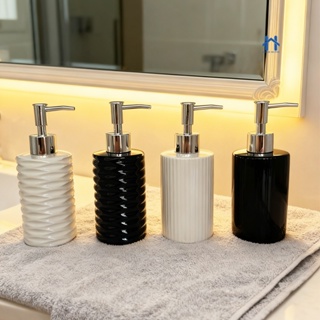 Frasco Porta Sabonete Liquido 350ml Ceramica Branca Redondo Válvula Prata para Banheiro em Oferta na Shopee