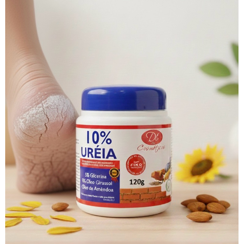 Creme Super Hidratante 10% Uréia Creme De Pedreiro Pés Rachados E Ressecados Óleo de Girassol Amendoas Glicerina