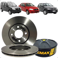 Par Disco Freio Ventilado Fremax Fiat Strada 1.4 8v 2013