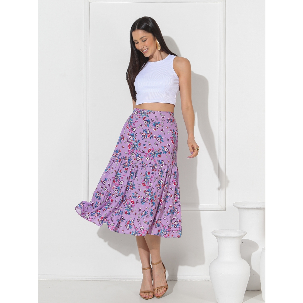 SAIA MIDI TRES MARIA ESTAMPADA feminina 3065