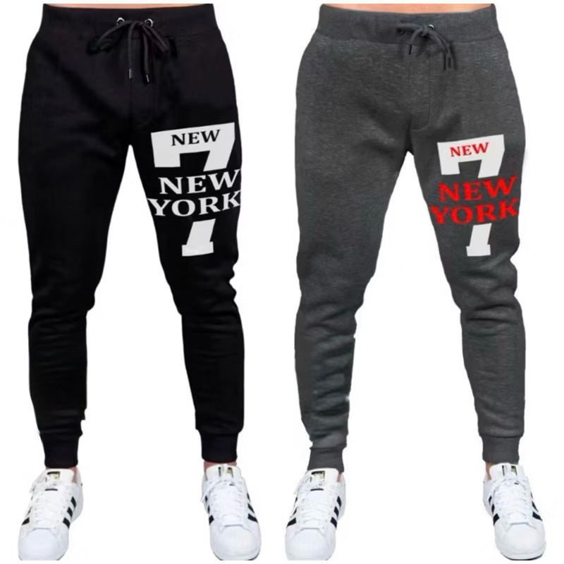 KIT 2 CALÇA MOLETOM 7 NEW YORK UNISSEX TREINO PUNHO JOGGER OFERTA