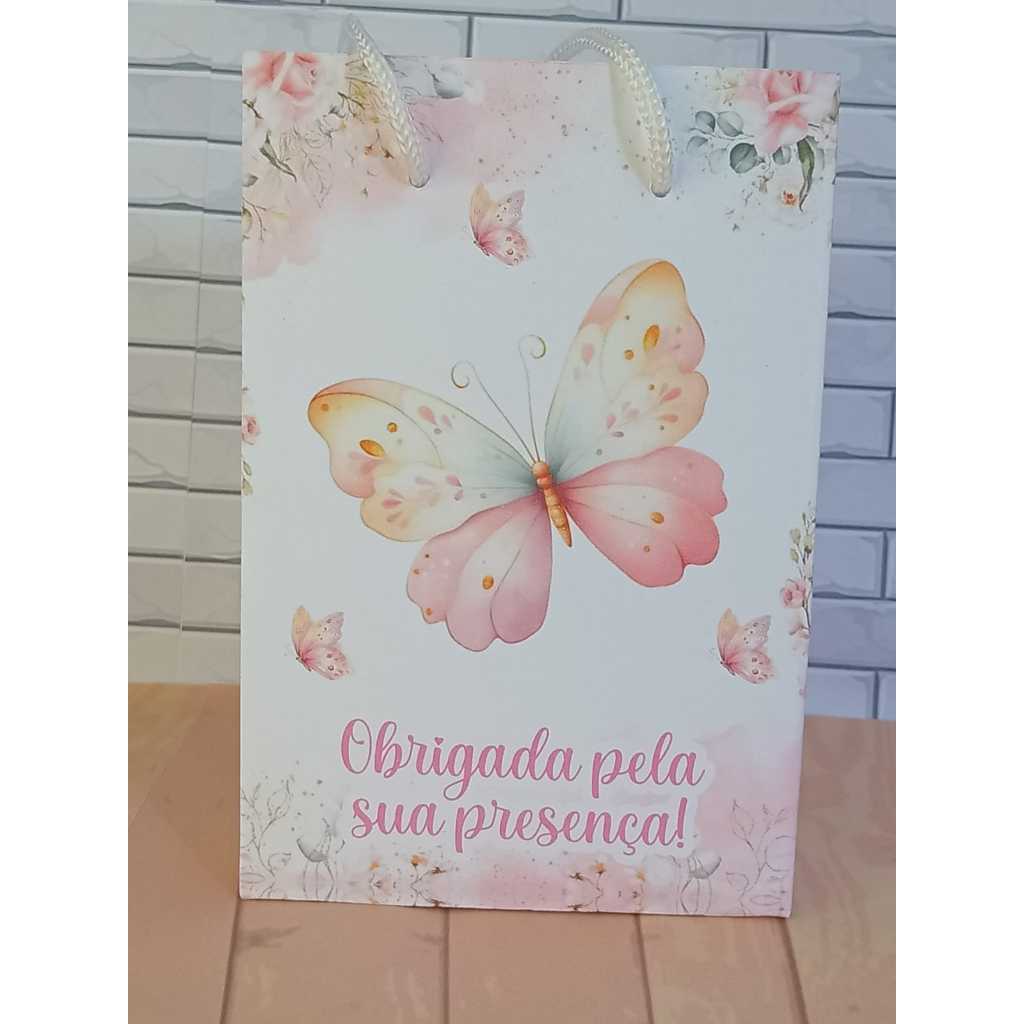 Sacolinha Surpresa Personalizada Lembrancinha Jardim Das Borboleta PEGUE E MONTE