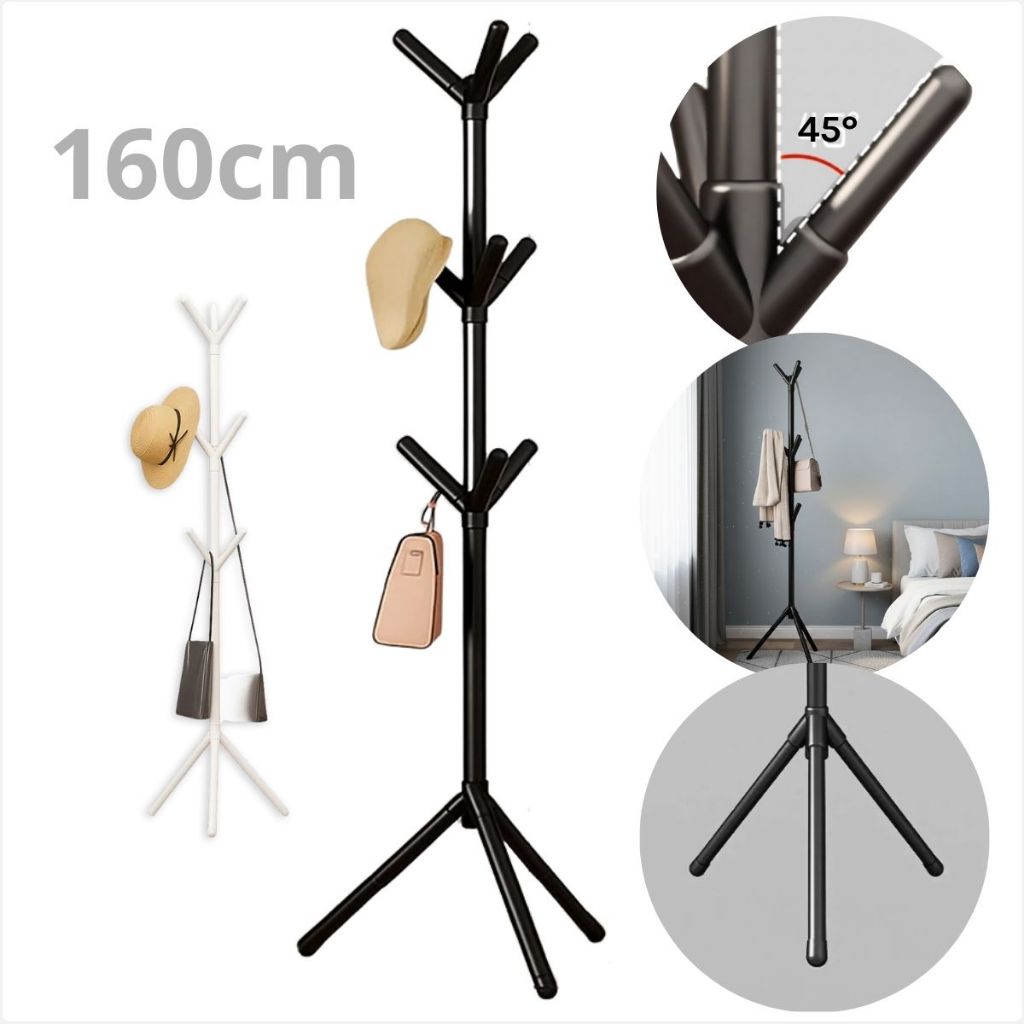 Cabideiro Mancebo de Chão 9 Ganchos Desmontável Organizador Roupas Casaco Blusa Vestimentas em Oferta na Shopee