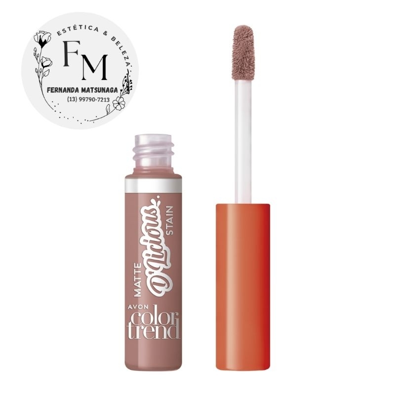 Avon Batom Líquido D'licious Matte - Pavê de Morango