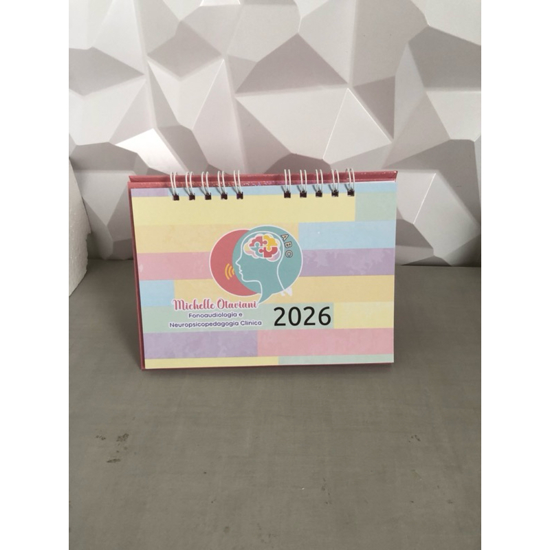 calendário de mesa tamanho a5/ calendário 2026/ ano novo/lembrancinha