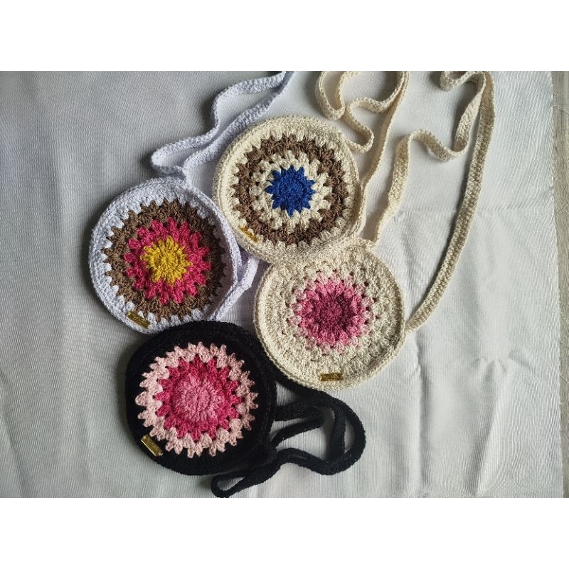 Bolsa de Crochê Boho Chic Redonda