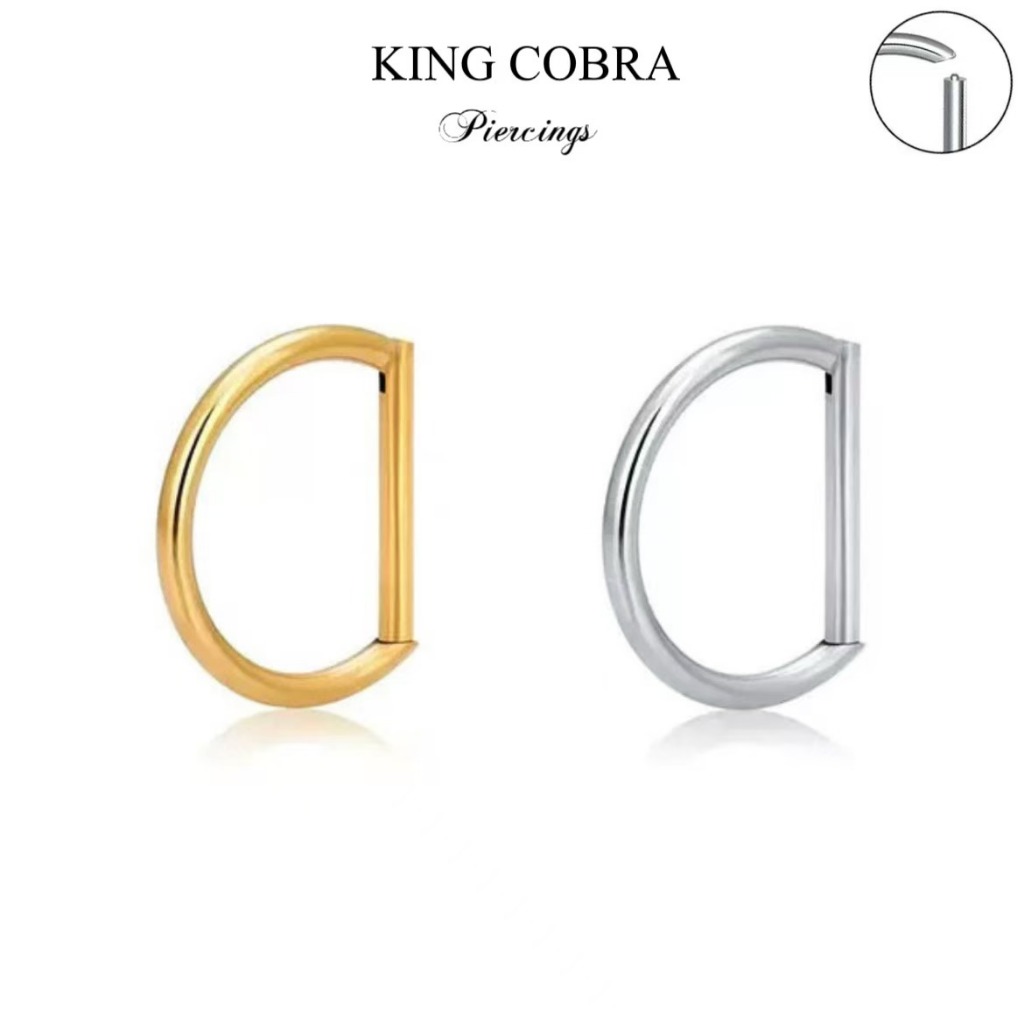 Piercing Meia Argola Aço cirúrgico Segmento PVD Articulado 8mm / Septril, Rook, Conch, Nariz KB109 em Oferta na Shopee