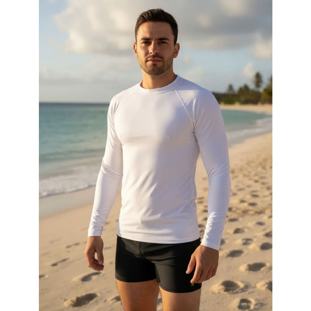 Camisa Masculina UV 50+ Proteção Solar para Praia Piscina Academia Blusa UV