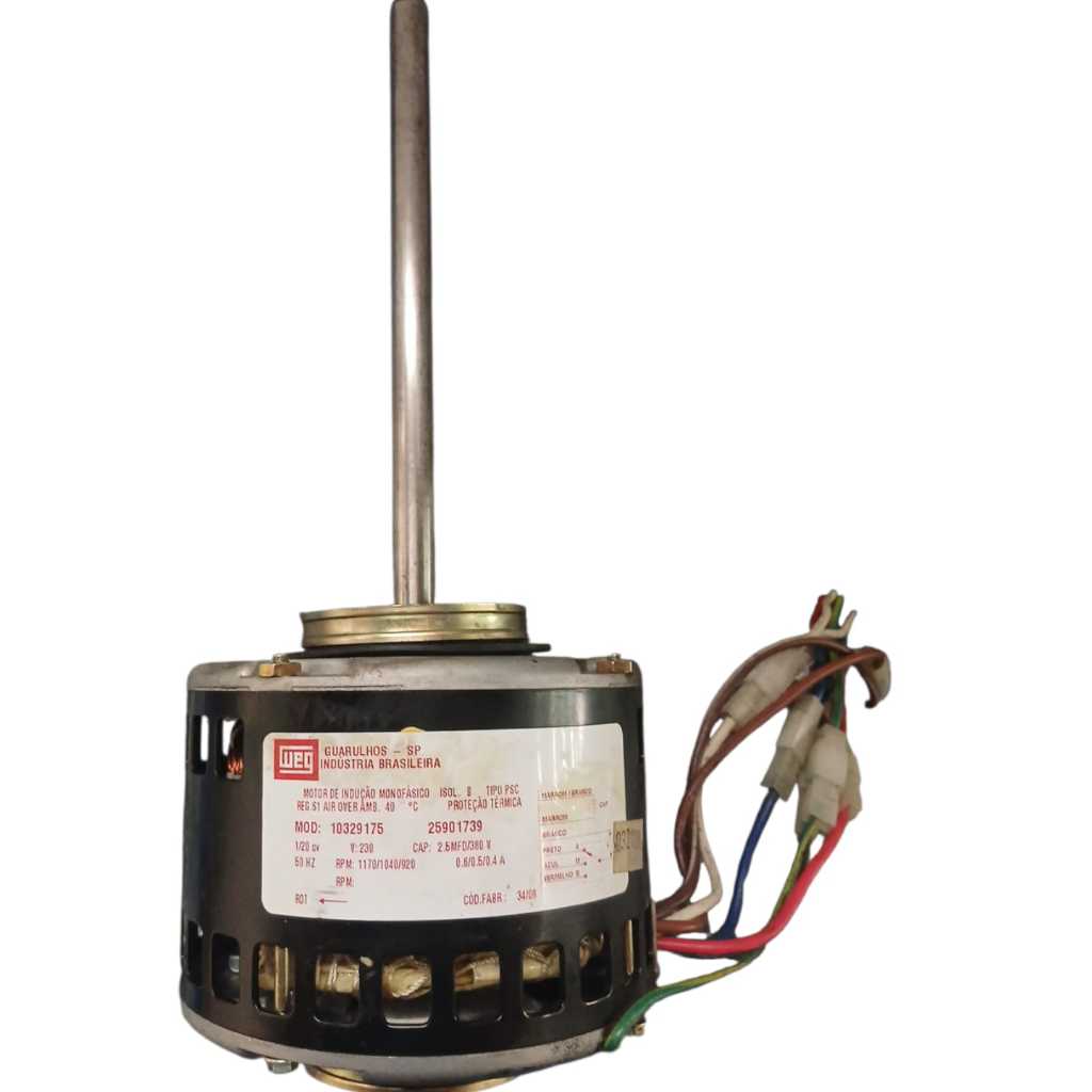Motor Ventilador da Evaporadora Carrier modernita 80.000 btus 10329175 (25901739) 42 LSA LNA LSC