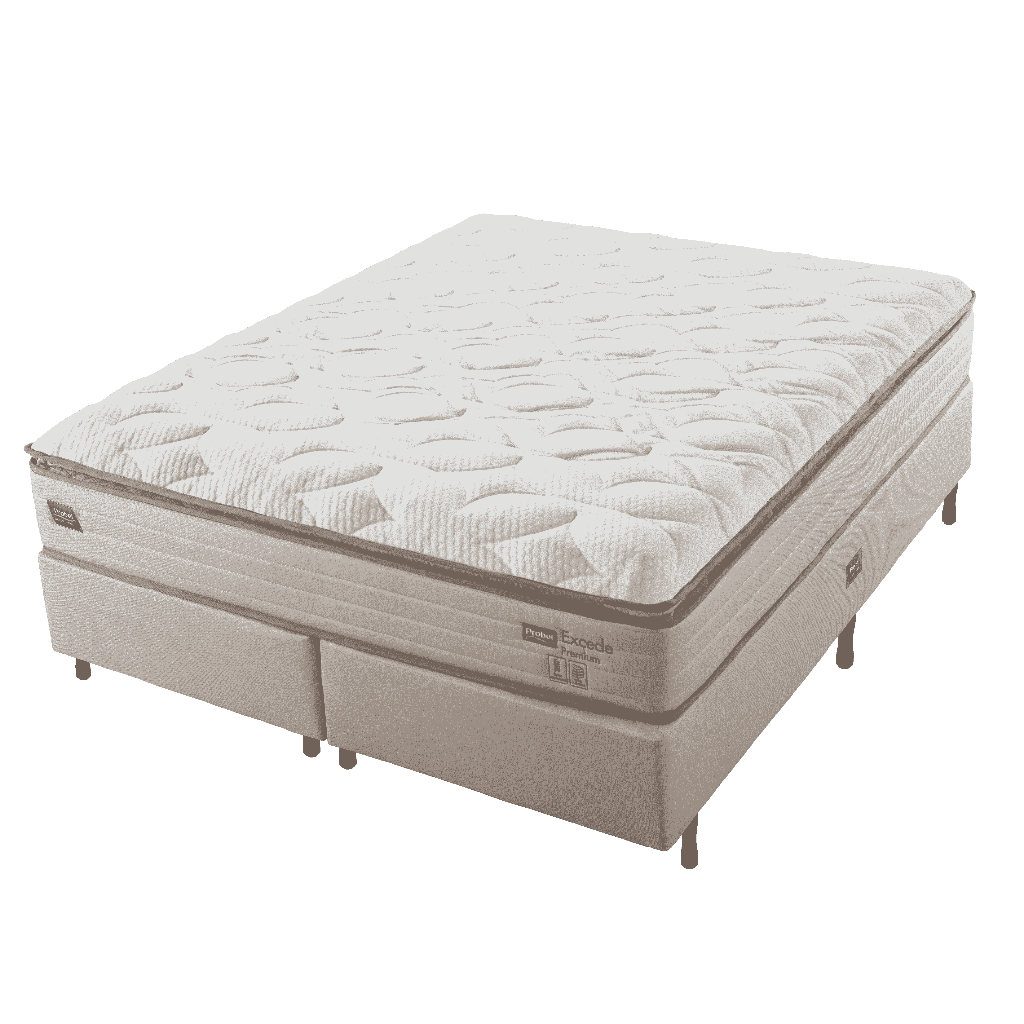 Conjunto Box Queen Mola Ensacada Probel Excede Premium Confortável Pillow Super em Oferta na Shopee