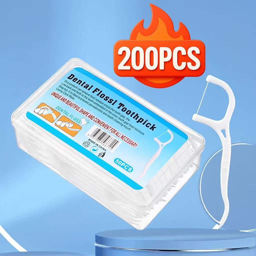 Fio Dental Infantil em Formato de Arco Ultra Fino Kit com 50/100/150/200 Unidades para Limpeza Eficaz