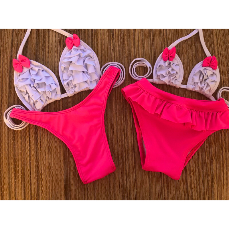 biquíni adulto biquíni infantil em Oferta na Shopee