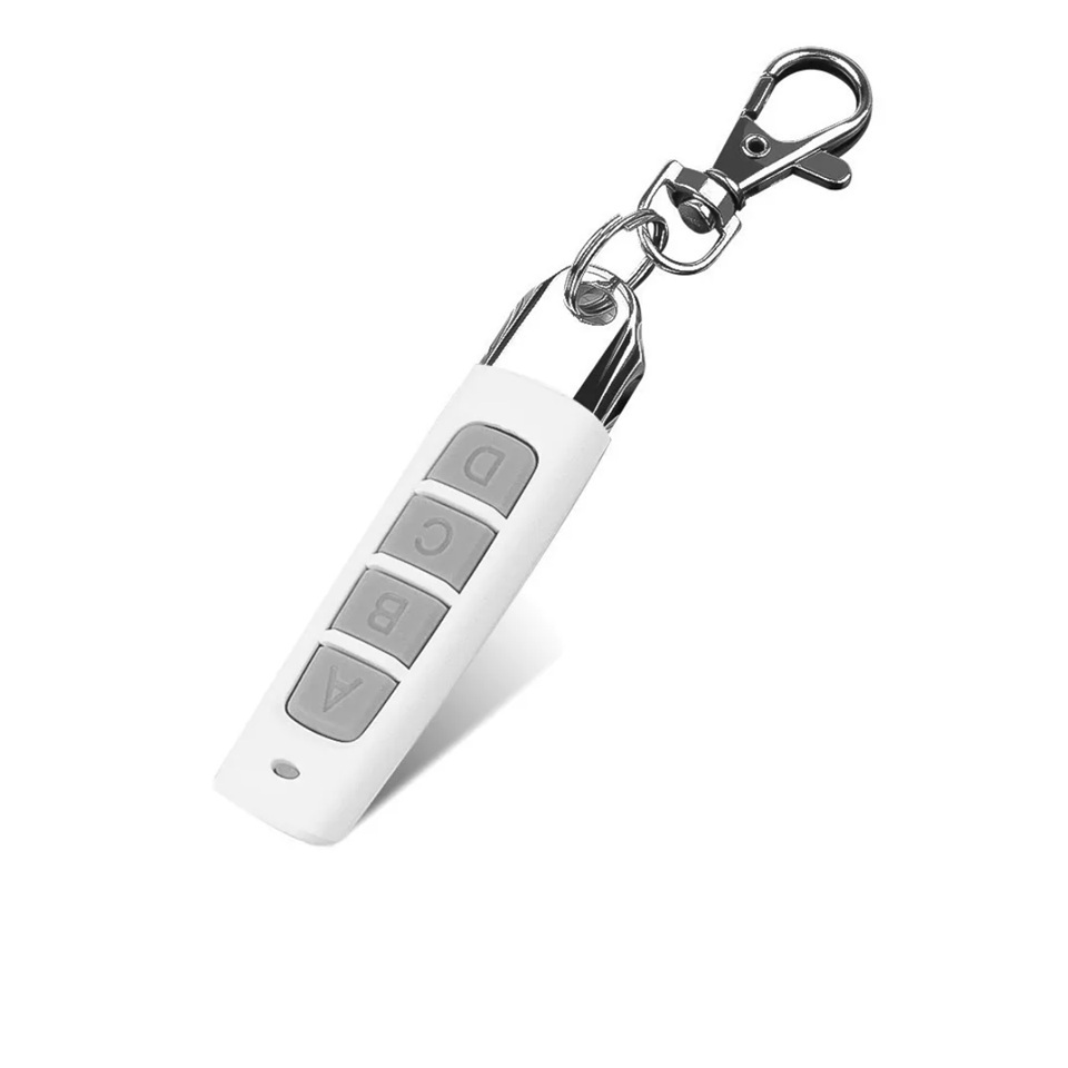 Detalhes do Controle Portão Eletrônico Universal 433MHz Chaveiro Mini 4 Botões Branco PPA Garen Seg