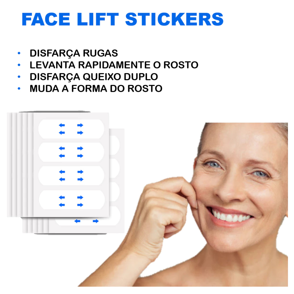 Adesivo Lifting Facial Fita Invisível Antirrugas Estica a Pele Antienvelhecimento em Oferta na Shopee