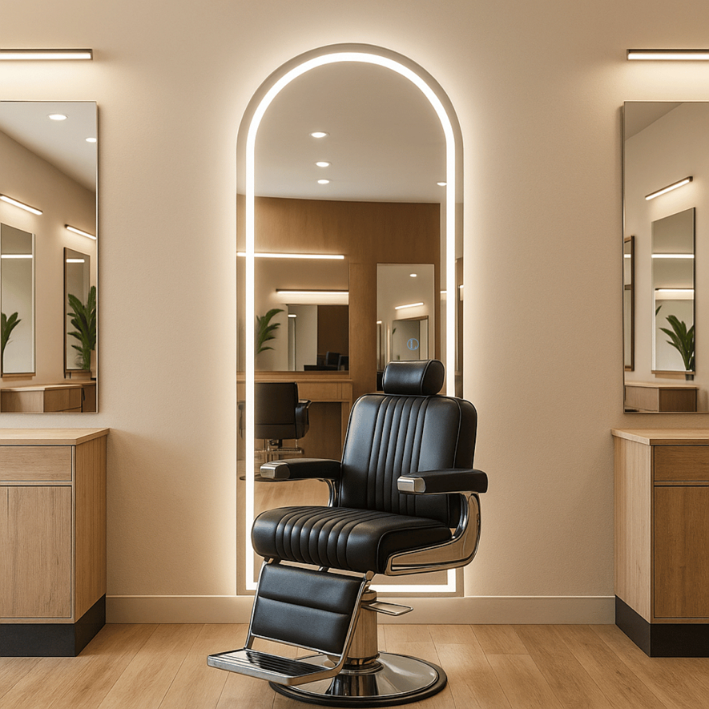 Espelho Base Reta Corpo Inteiro com Led Touch Jateado Bivolt Polido Quente Frio 170x70cm Decoração em Oferta na Shopee