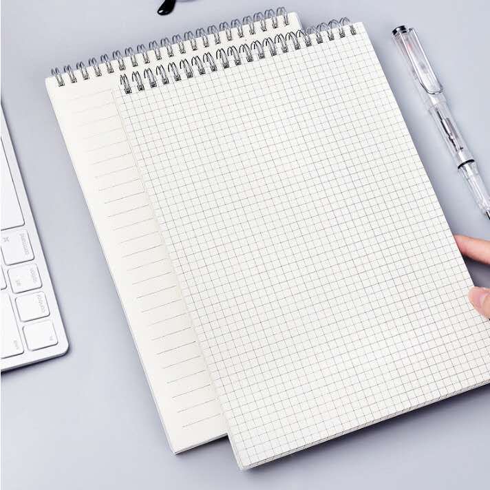 caderno A5 capa transparente espiral com aba dobrável é ideal para estudantes e escritórios 2240 em Oferta na Shopee