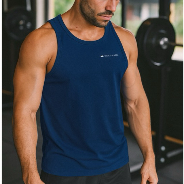 Camiseta masculina regata dry fit ideal para treino academia musculação e praia com proteção solar