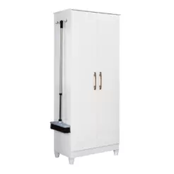 Armário Multiuso Jade 2 Portas com 4 Prateleiras Branco