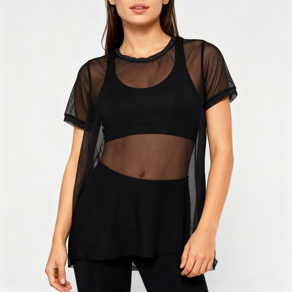 Camisa Feminina Tule Fitness Semi Transparente Leve Fresca Academia em Oferta na Shopee