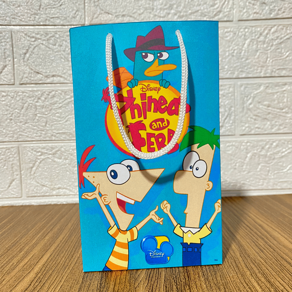 KIT PEGUE E MONTE SACOLINHAS  para Festas Mimos Aniversários Lembrancinhas Phineas e Ferb