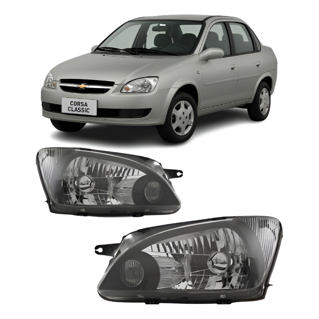 Par Farol Corsa Classic Mascara Negra 2011 2012 2013 14 2015